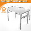 Table pliante acier inoxydable Format au choix - Livraison gratuite