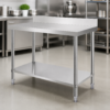 Table inox professionnelle avec dosseret - Livraison offerte