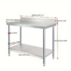 Table inox professionnelle avec dosseret - Livraison offerte