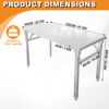 1e57eae767294c98907de97041c5bc52-goods Table pliante acier inoxydable Format au choix - Livraison gratuite