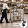 046b8c2a-5a85-433d-ae34-3f9ae3d3751e Desserte inox 3 niveaux sur roulettes 72 x 40 x 82 cm