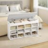 0583e4ff-e4f6-446c-8b48-9ee24be9be36 Banc à chaussures blanc 12 compartiments - 100 cm
