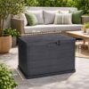 Coffre de jardin en résine 170 L anthracite - Imperméable