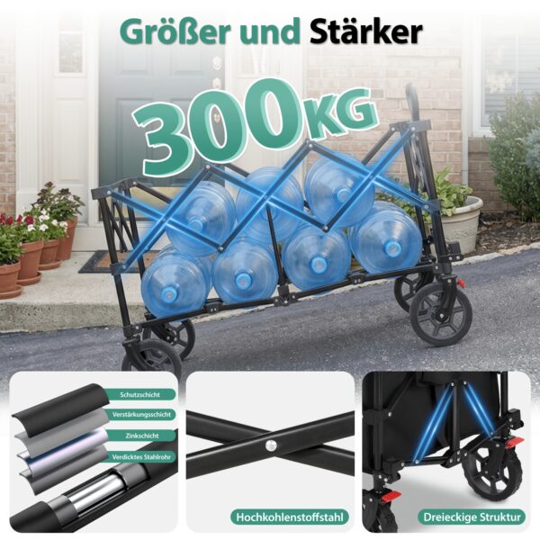 Chariot pliable XXL 200 L tout-terrain - 4 couleurs