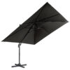 Parasol déporté carré 300 × 300 cm rotatif 360°