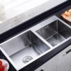 1238121c-1005-4874-998f-432a24520593 Évier inox double bac 78 x 43 cm à encastrer