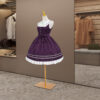 Mannequin de couture femme réglable en hauteur avec base dorée