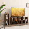 Meuble TV modulable 3 pièces extensible 135 à 170 cm - brun