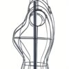 Mannequin femme filaire noir réglable - 140 à 160 cm