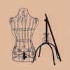 Mannequin femme filaire noir réglable - 140 à 160 cm