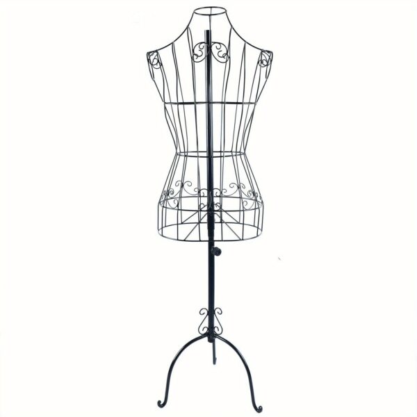 Mannequin femme filaire noir réglable - 140 à 160 cm