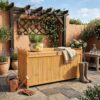 Coffre de jardin en bois de sapin - 113 × 60 × 53 cm