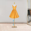 Mannequin de couture femme réglable en hauteur avec base dorée