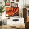 Meuble TV HOMCOM 160 cm blanc - 2 portes et 1 tiroir