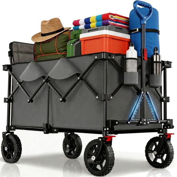Chariot pliable XXL 200 L tout-terrain - 4 couleurs