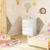 Commode modulable 5 tiroirs avec étagères - 110 × 80 × 75 cm