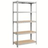 Rayonnage métallique SONGMICS 5 niveaux 100 x 50 x 200 cm - 600 kg