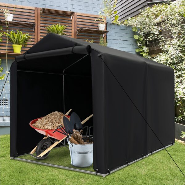 Abri de rangement extérieur GOFLAME 160 × 218 × 164 cm - gris foncé