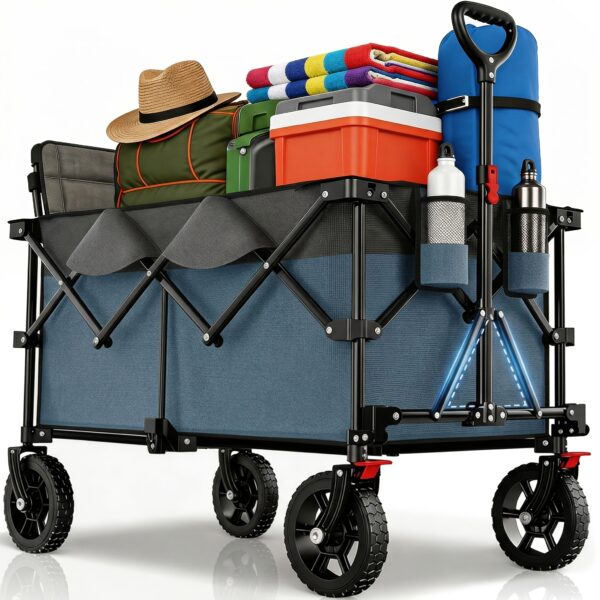 Chariot pliable XXL 200 L tout-terrain - 4 couleurs