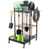 Coffre de rangement en acier pour outils de jardin - noir