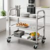 309afe96-33ef-45d4-9a1f-a60467d34a53 Desserte inox 3 niveaux sur roulettes 72 x 40 x 82 cm