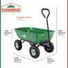 Chariot de jardin basculant 75 L GARDEBRUK - 300 kg