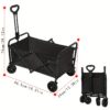 Chariot pliable compact 46,5 × 34 cm tout-terrain