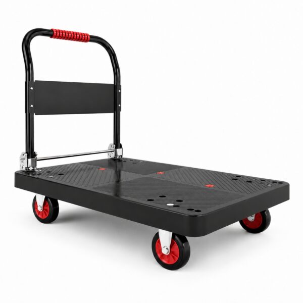 Chariot plateforme pliable 280 kg - plateau 70 × 48 cm et roues pivotantes