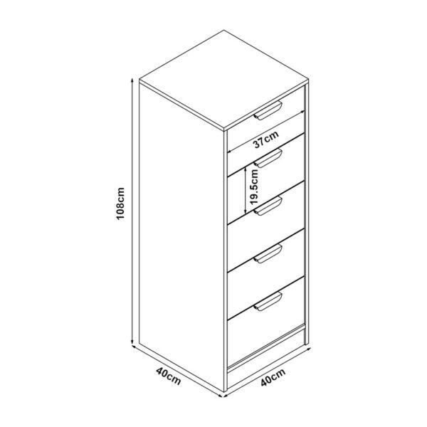 Commode Varkaus en MDF - 3 formats au choix