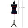 Mannequin de couture femme épinglable - hauteur réglable 130 à 168 cm