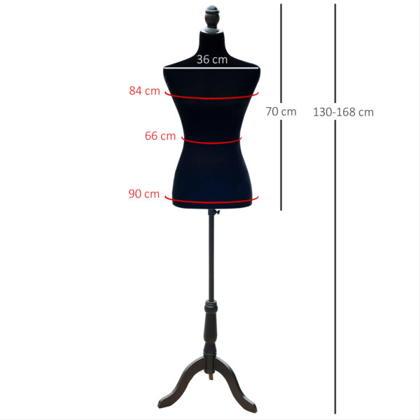 Mannequin de couture femme épinglable - hauteur réglable 130 à 168 cm