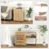 Table de couture pliante sur roulettes avec rangements - 146 × 50 cm