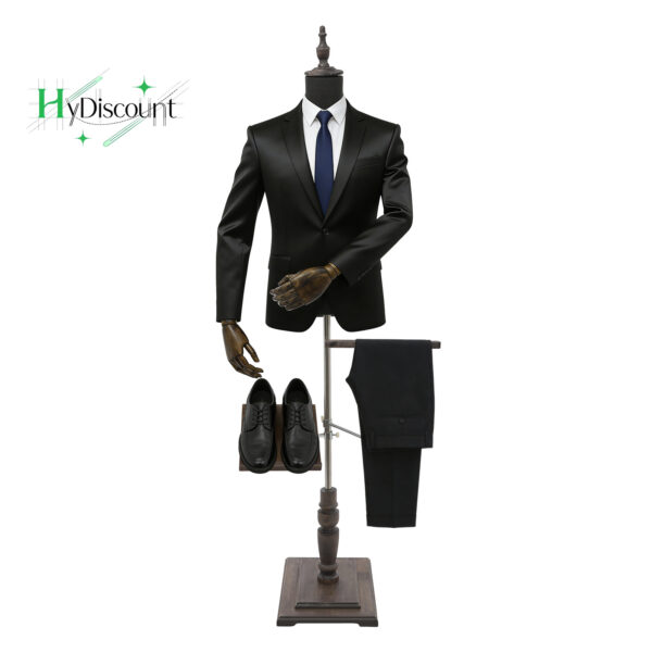 Mannequin de couture homme réglable avec bras et supports - 135 à 180 cm