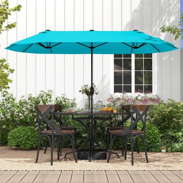 42a26fa7-9ca9-4566-bb28-9e69fb7e05d3 Parasol double familial 400 × 200 cm avec base