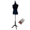 Mannequin de couture femme épinglable - hauteur réglable 130 à 168 cm