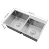 48a2df16-8735-450e-b82c-fe4ee7f7545d Évier inox double bac 78 x 43 cm à encastrer