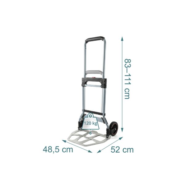 Diable pliant Relaxdays 120 kg en aluminium - compact et léger