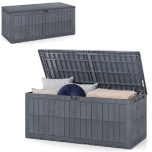 Coffre de jardin XXL gris - environ 614 L utiles - 154 x 71 x 64,5 cm