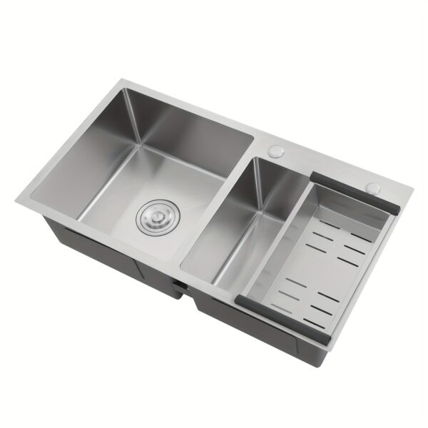 4cdb2777-d6ca-478a-ac66-0a8d991125d4 Évier inox double bac 78 x 43 cm à encastrer