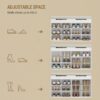 4e9a7534-ac5a-46e3-ae08-01397da19735 Banc à chaussures blanc 12 compartiments - 100 cm