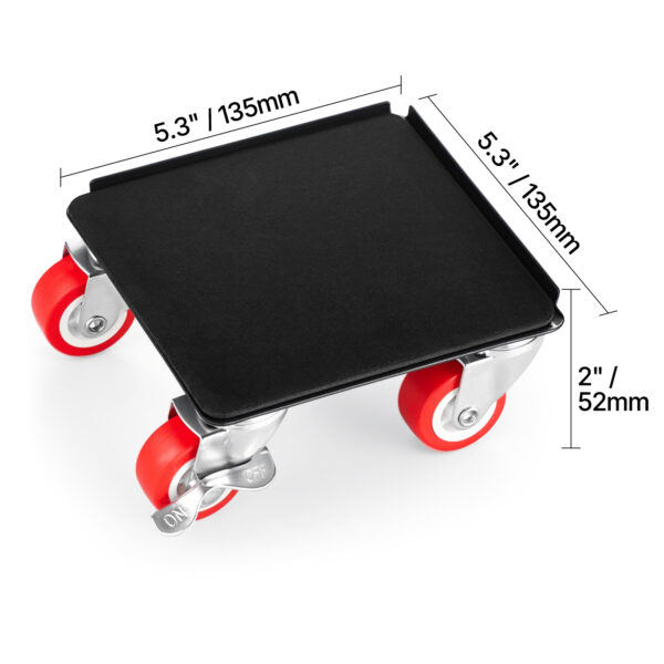 Lot de 4 chariots rouleurs pour meubles - charge totale 544 kg