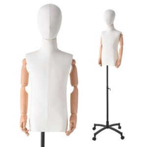 Petit mannequin enfant unisexe sur roulettes - hauteur réglable 142 à 204 cm