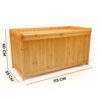 Coffre de jardin en bois de sapin - 113 × 60 × 53 cm