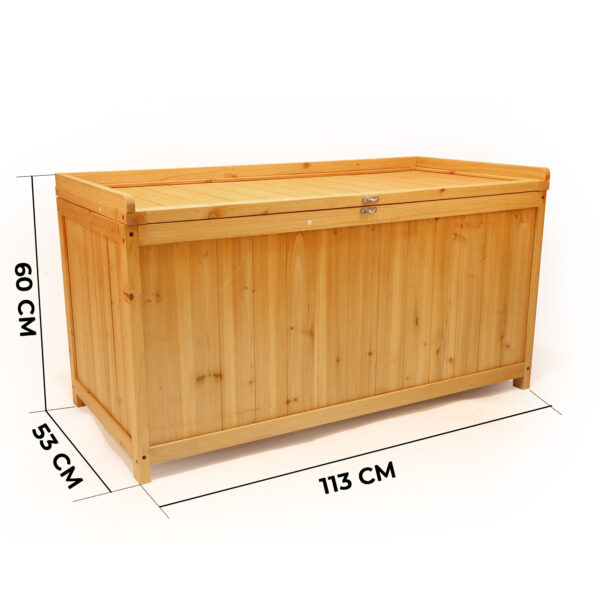 Coffre de jardin en bois de sapin - 113 × 60 × 53 cm
