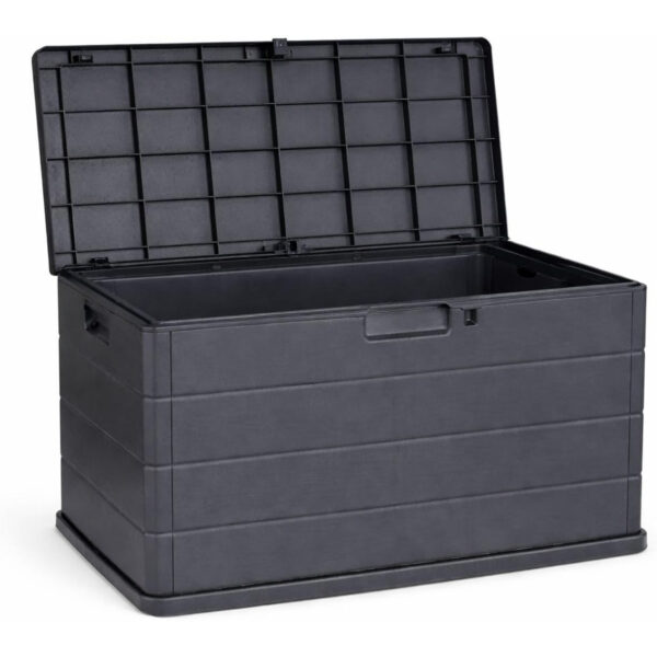 Coffre de jardin en résine 170 L anthracite - Imperméable