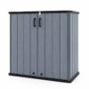Abri de jardin horizontal GOFLAME 120 × 65 × 117 cm - noir et gris