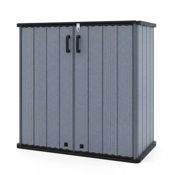 Abri de jardin horizontal GOFLAME 120 × 65 × 117 cm - noir et gris