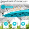 68aebd92-efe7-4f8b-adbf-d9bbc265998b Parasol double familial 400 × 200 cm avec base
