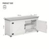 Banc à chaussures blanc 100 cm avec assise rembourrée - 8 paires
