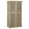 Armoire de jardin Outsunny en bois 87 × 47 × 160 cm